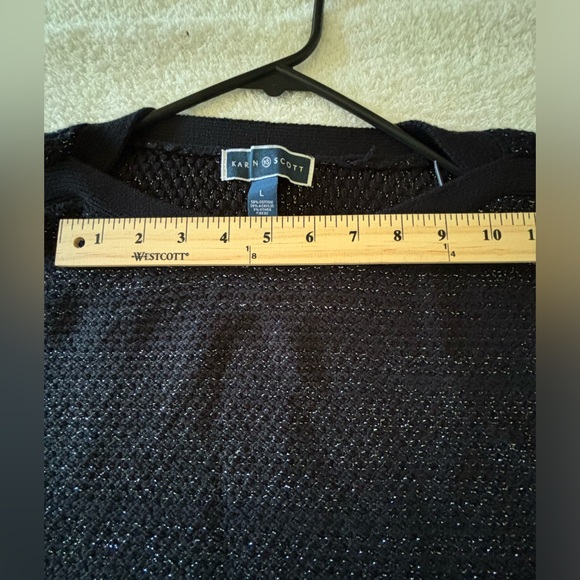 Vintage Karen Scott Black Women’s Blouse Size Large - Picture 5 of 14